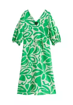 Повседневное платье ABSTRACT PRINT MIDI New Look, зеленый