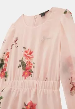 Повседневное платье ALLOVER-LOGO Guess, крапчатый светло-розовый