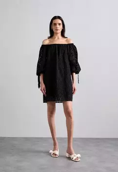 Повседневное платье ARTEMIS OFF SHOULDER MINI DRESS Alice + Olivia, черный