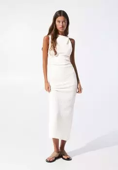 Повседневное платье ASYMMETRIC PULL&BEAR, бежевый