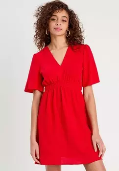 Повседневное платье AUSGESTELLTES MIT ELASTISCHER TAILLE Cache Cache, красный