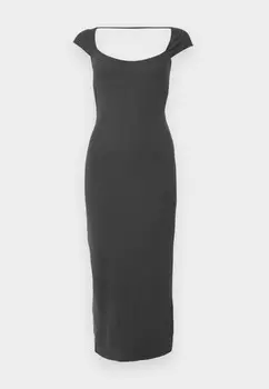 Повседневное платье BARE LOW BACK MIDI Hollister Co., темно-серый
