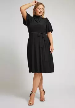 Повседневное платье BELTED SKATER Yours Clothing, антрацит