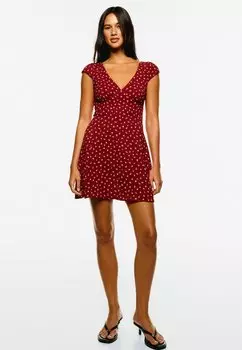 Повседневное платье Bershka, красный