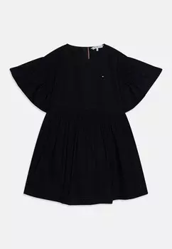Повседневное платье BRODERIE ANGLAISE DRESS Tommy Hilfiger, темно-синий