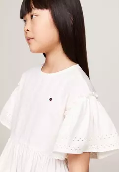 Повседневное платье BRODERIE ANGLAISE DRESS Tommy Hilfiger, белый