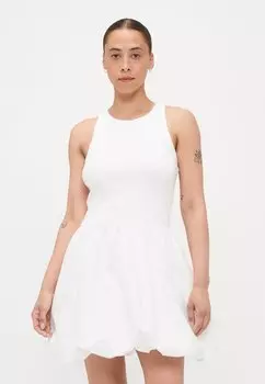 Повседневное платье BUBBLE MIXED MEDIA MINI GAP Petite, белый