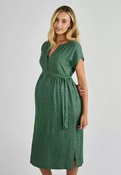 Повседневное платье BUTTON FRONT JoJo Maman Bb, зеленый