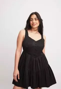 Повседневное платье BUTTONED NA-KD, черный