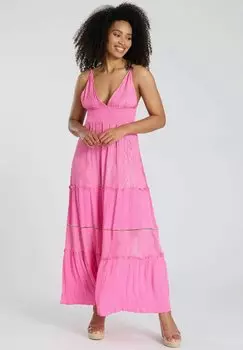Повседневное платье CAMI MAXI South Beach, фуксия