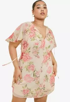 Повседневное платье CAPE SLEEVE MINI Lipsy, розовый