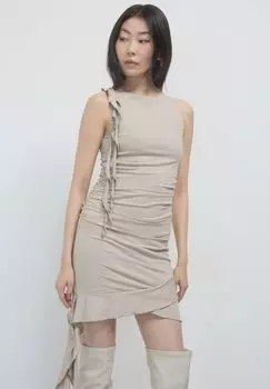 Повседневное платье CON ARRICCIO E FRILL Calliope, серо-коричневый