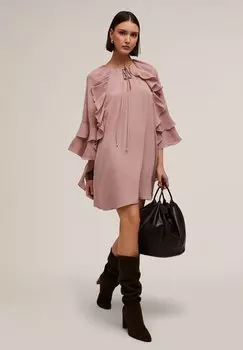Повседневное платье CON ROUCHES Motivi, цвет Rosa