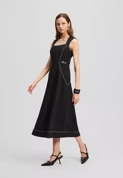 Повседневное платье CONTRAST DRESS KARL LAGERFELD, черный