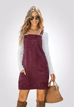 Повседневное платье Cupshe, темно-красный