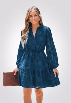 Повседневное платье Cupshe, темно-синий