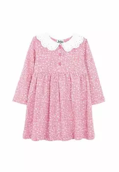 Повседневное платье DITSY FLORAL BRODERIE COLLAR, REGULAR FIT JoJo Maman Bb, розовый