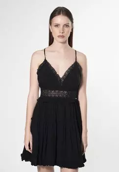 Повседневное платье DRESS CROCHET SUNNY DRESS INFLUENCER, черный