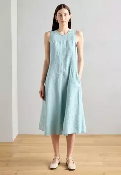 Повседневное платье DRESS FEMININE SHAPE MIDI LENGTH CUTLINES Marc O'Polo, цвет Pure Teal