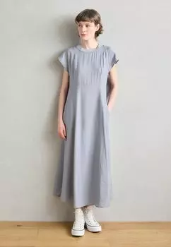 Повседневное платье DRESS FEMININE SHAPE ROUND NECKLINE MIDI LENGTH CUTLINES Marc O'Polo, темно-синий