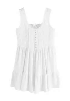 Повседневное платье EMBROIDERY Next, белый
