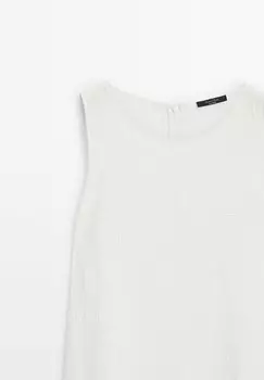 Повседневное платье FLARED Massimo Dutti, белый