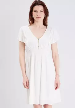 Повседневное платье FLIESSENDES GLATTES GERADES Breal, кремовый