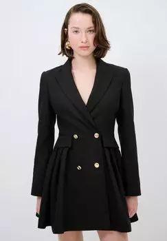 Повседневное платье FLOUNCE WITH POCKET FLAP DETAIL adL, черный