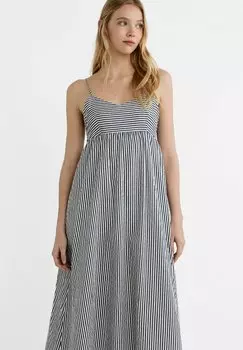 Повседневное платье Flowing With Adjustable Stradivarius, темно-синее