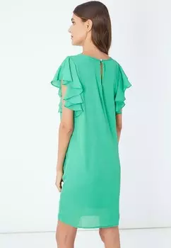 Повседневное платье FLUIDO CON DETALLE BORDADO La Morena, зеленый