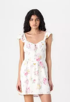 Повседневное платье FLUTTER CLEAN SKORT DRESS Hollister Co., белый