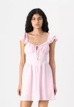 Повседневное платье FLUTTER CLEAN SKORT DRESS Hollister Co., розовый