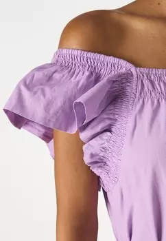 Повседневное платье FLUTTER SLEEVE MINI DRESS GAP, сирень