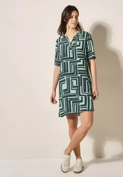 Повседневное платье GEMUSTERTES STRUKTUR Cecil, темно-зеленый