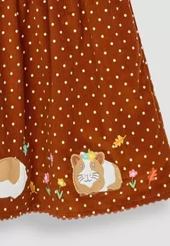Повседневное платье GUINEA PIG APPLIQU REGULAR FIT JoJo Maman Bb, коричневый