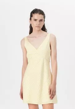 Повседневное платье HIGH NECKSHORT DRESS Abercrombie & Fitch, белый