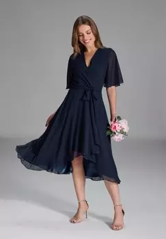 Повседневное платье IN WICKEL OPTIK MIT VOKUHILA SAUM Swing, темно-синий