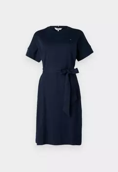 Повседневное платье INTERLOCK SHORT DRESS Tommy Hilfiger, темно-синий