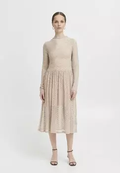 Повседневное платье IXLACEY ICHI, бежевый