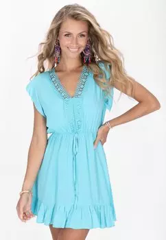 Повседневное платье IZIA, бирюзовый