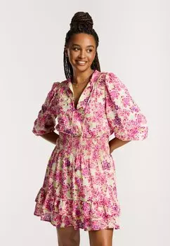 Повседневное платье JONI FLOWER FIELDS Shiwi, розовый