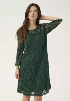 Повседневное платье KIT 3/4 SLEEVE Cream, бирюзовый