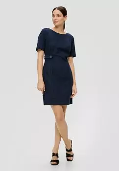 Повседневное платье KLEID AUS BOUCL s.Oliver BLACK LABEL, цвет navy