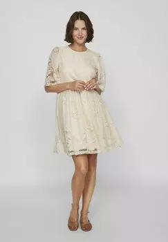 Повседневное платье KURZARM VILA, бежевый