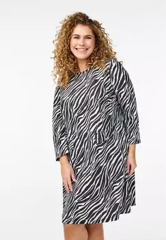 Повседневное платье KURZES 7/8-RMELN Zizzi, черный