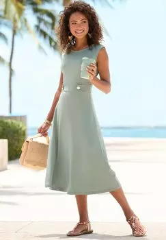 Повседневное платье LASCANA, зеленый