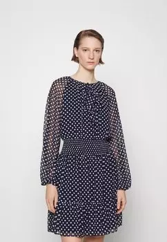 Повседневное платье Lauren Ralph Lauren, темно-синий/кремовый