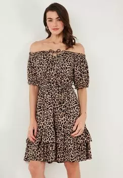 Повседневное платье LELA, коричневый