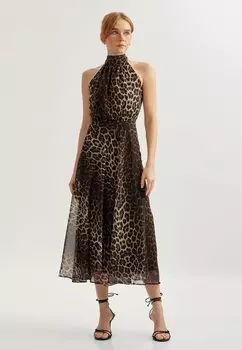 Повседневное платье LEOPARD PRINTED Koton, бежевый