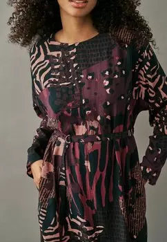 Повседневное платье LONG SLEEVE BATWING MIDI -REGULAR FIT Next, красный